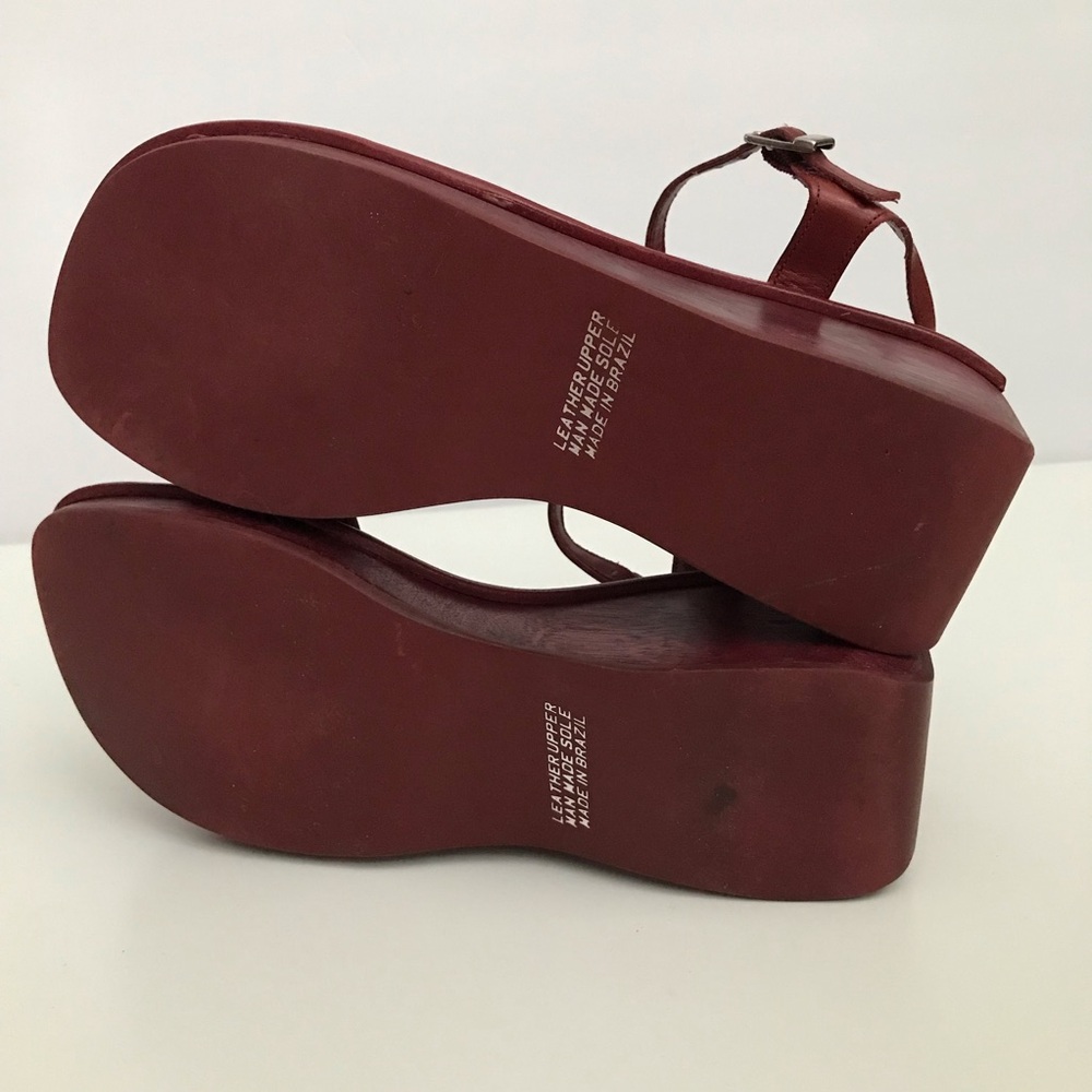 Vintage Leather Wood Sandals - Picture 6 of 9